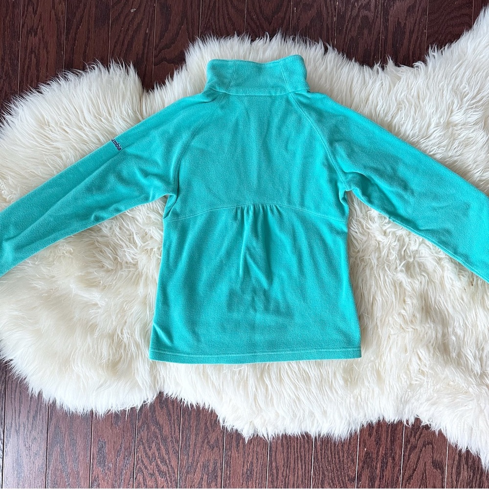 Girls Size 7/8 1/4 Zip Columbia Fleece Pullover & Cat & Jack Blue Jeggings - Picture 5 of 9